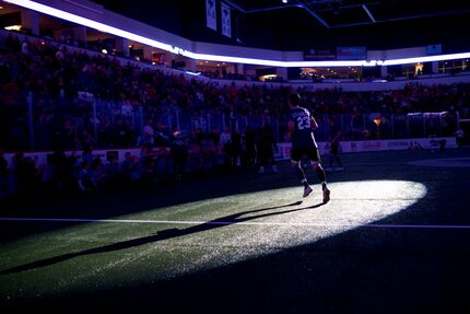 Nick Stavrou (23) of the Dallas Sidekicks takes the field before kickoff against the...