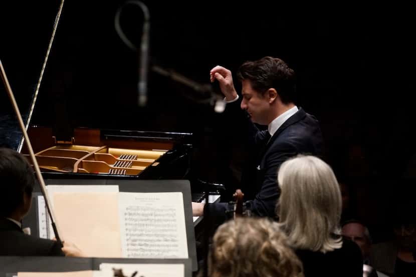 Piano Soloist Alessio Bax performs with the Fort Worth Symphony Orchestra at Bass...