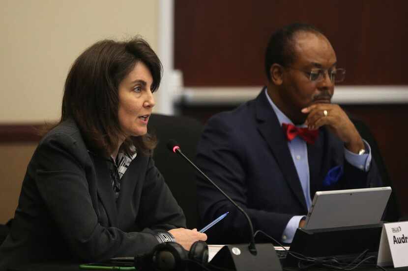 Board members Audrey Pinkerton and Lew Blackburn are not seeking reelection to the Dallas...