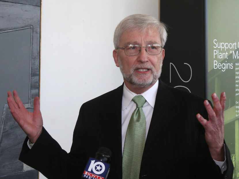 Dr. David E. Garland, interim president  Baylor University address the media on Feb. 17,...