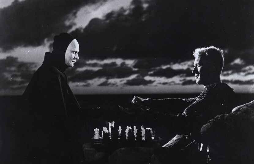 In Ingmar Bergman's The Seventh Seal, a knight returning from the Crusades engages in a...