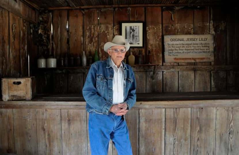 
Jackie Skiles stands in the old Jersey Lilly saloon on Nov. 21, 2014 in Langtry, Texas, on...