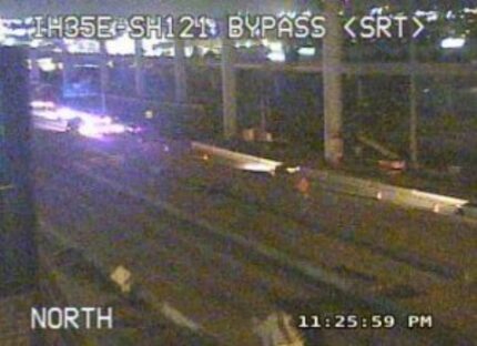  Interstate 35E at State Highway 121, near the scene of a fatal crash Sunday night. (TxDOT)