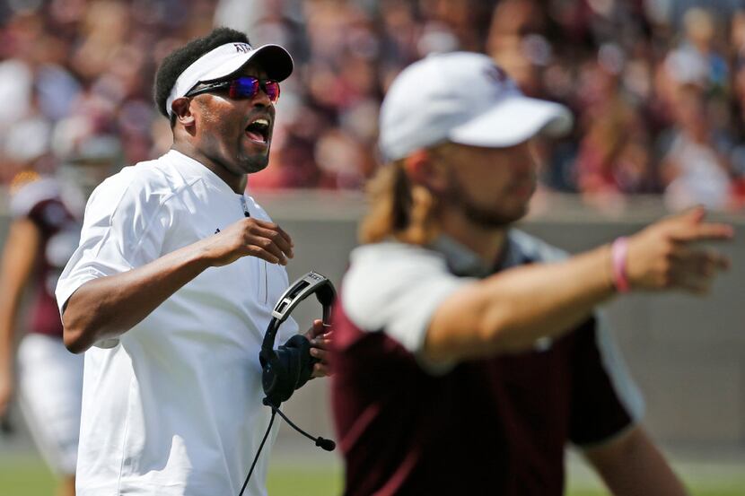 Texas A&M head coach Kevin Sumlin is pictured during the UCLA Bruins vs. the Texas A&M...