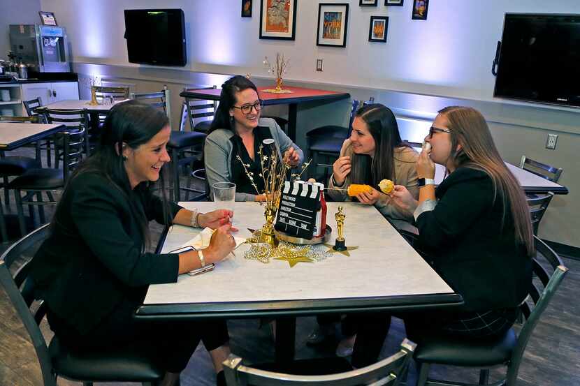 Left to right: Kaitlyn Prebensen of Dallas and colleagues Carlee Christy of Grapevine,...