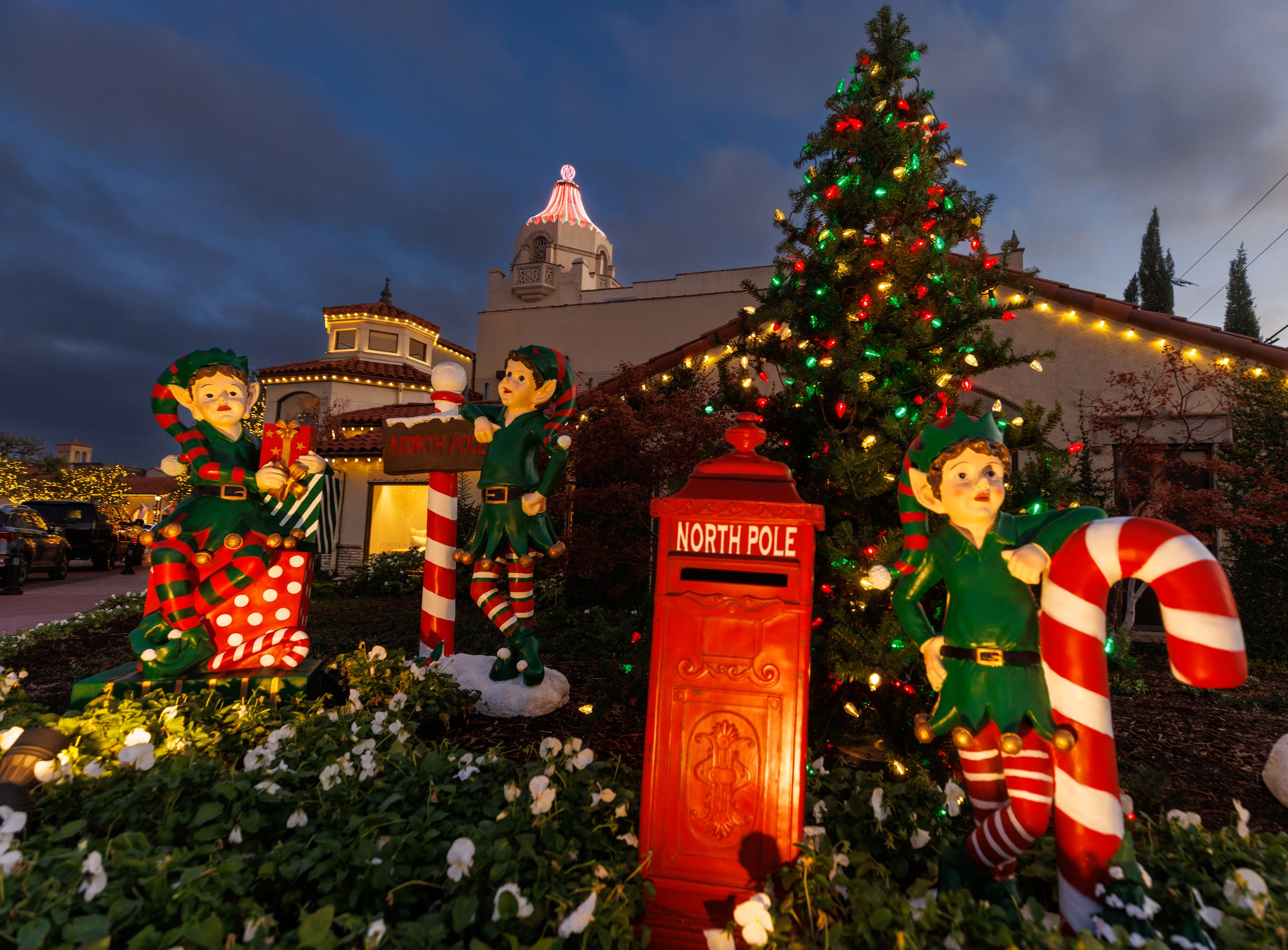 Highland Park Village’s Christmas lights are some of the prettiest in Dallas-Fort Worth. 