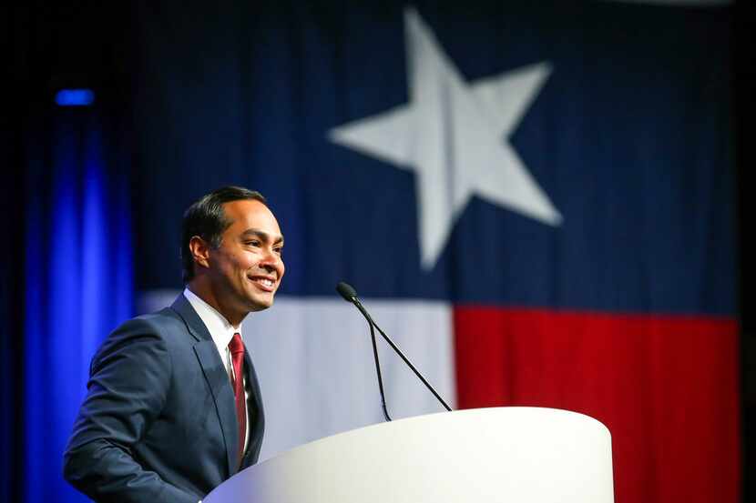 FILE - In this June 22, 2018, file photo, Julian Castro speaks at the start of the general...