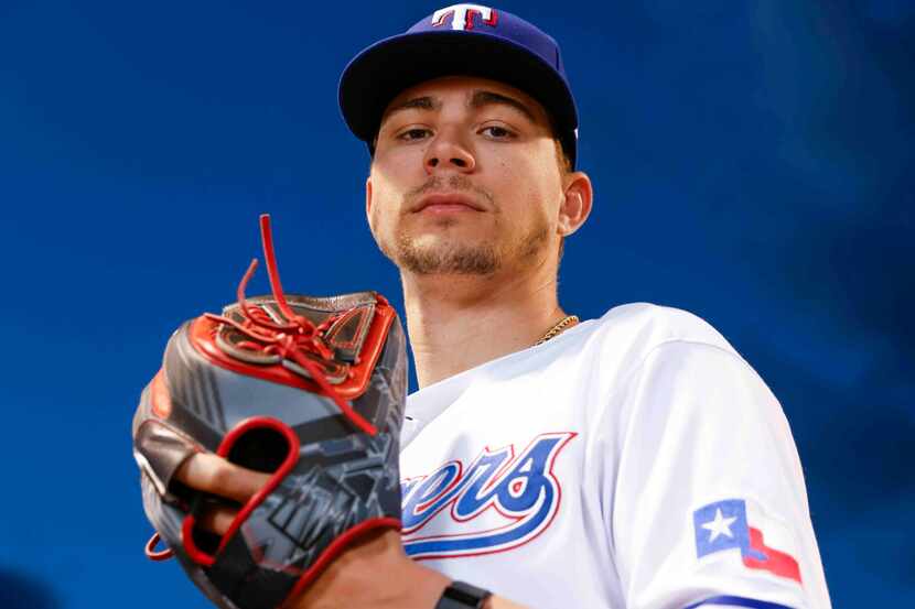 Texas Rangers pitcher Ricky Vanasco is pictured during photo day at the team's training...