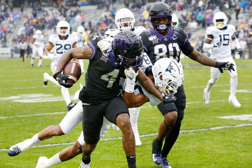 Taye Barber (4) is the leading returning receiver for the TCU Horned Frogs. (Tom Fox/The...