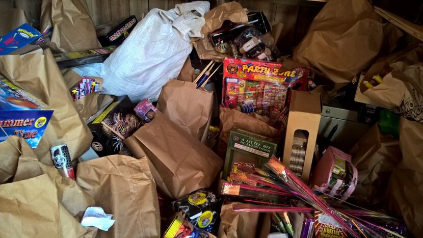 Dallas Fire-Rescue confiscated 1,077 pounds of fireworks over last year's Fourth of July...