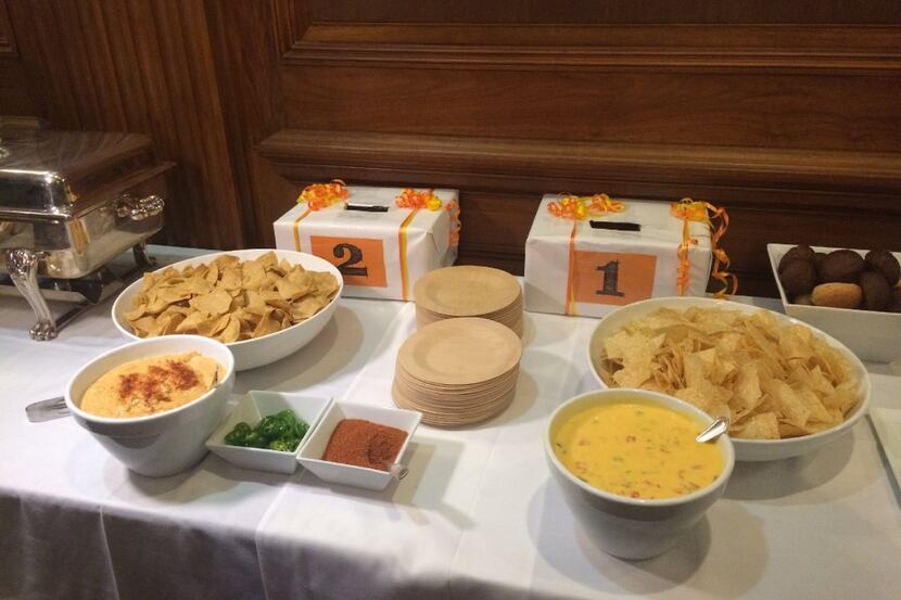 Sens. John Cornyn and Ted Cruz of Texas held a queso contest on Dec. 7, 2016, with Arkansas...