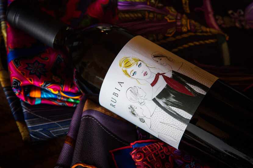 Rubia Wine Cellars'  new label shows an image depicting Margaret Valenzuela or Rubia,...
