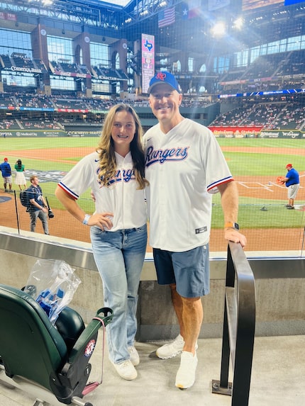 Rangers fans Lee and Emma Knight. (Courtesy of Lee Knight)