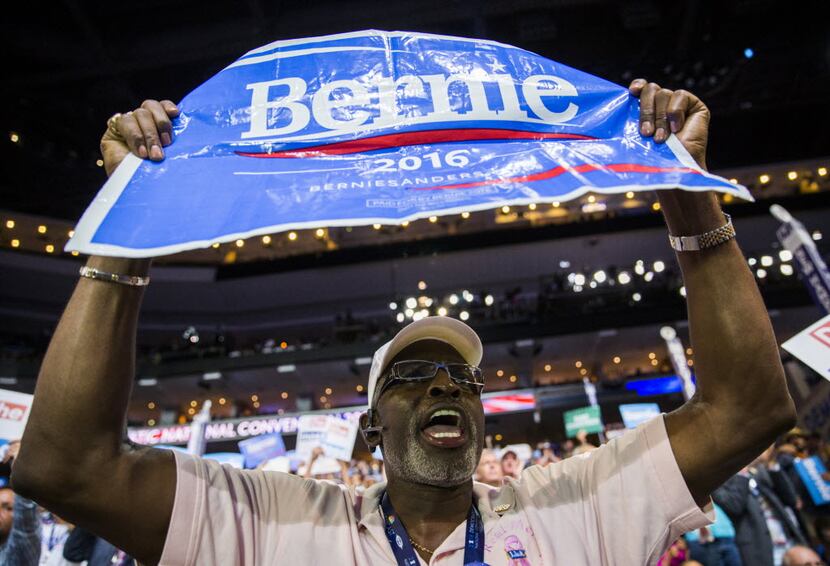 Charles Brave of Charleston, S.C. was loud and proud in his support for Bernie Sanders on...