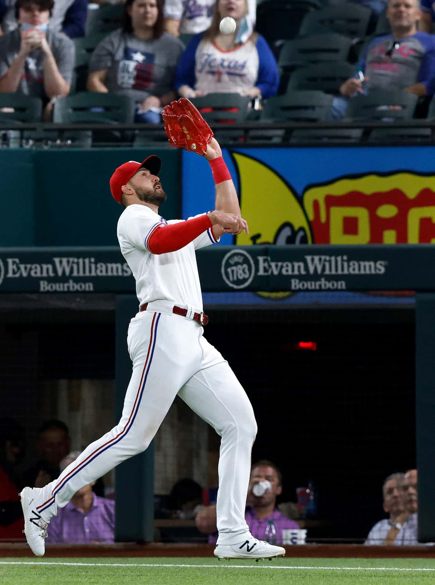 during eighth inning at Globe Life Field in Arlington, Tuesday, April 7, 2021. (Tom Fox/The...