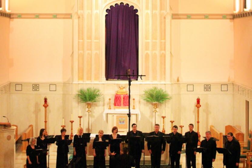 The Orpheus Chamber Singers perform at St. Thomas Aquinas Catholic Church in Dallas. 