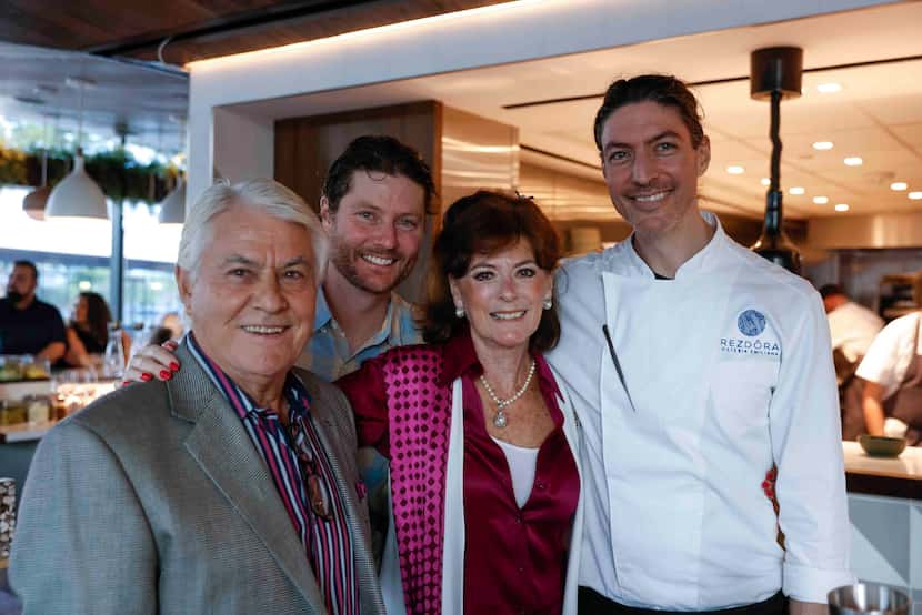 From right, Chef Stefano Secchi of the Michelin-star restaurant Rezdora, his mother Jane...