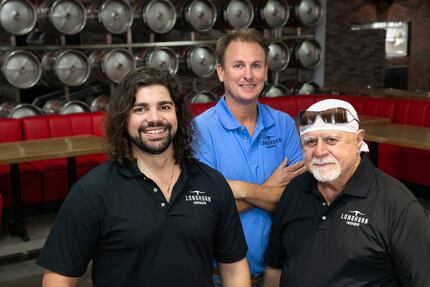 Longhorn Icehouse co-owners (from left) include Max Rizos, Abraxas Baker and Nick Rizos.