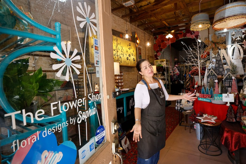 Sophia Garza, owner of the Flower Shop Floral Designs by Sophia, speaks about a proposed...