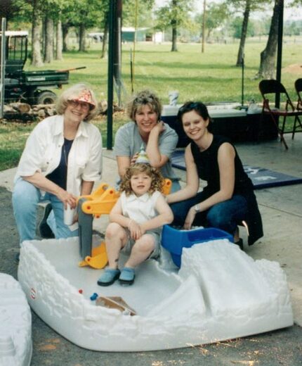 A year after her rescue, Lauren Kavanaugh celebrated her ninth birthday with (from left)...