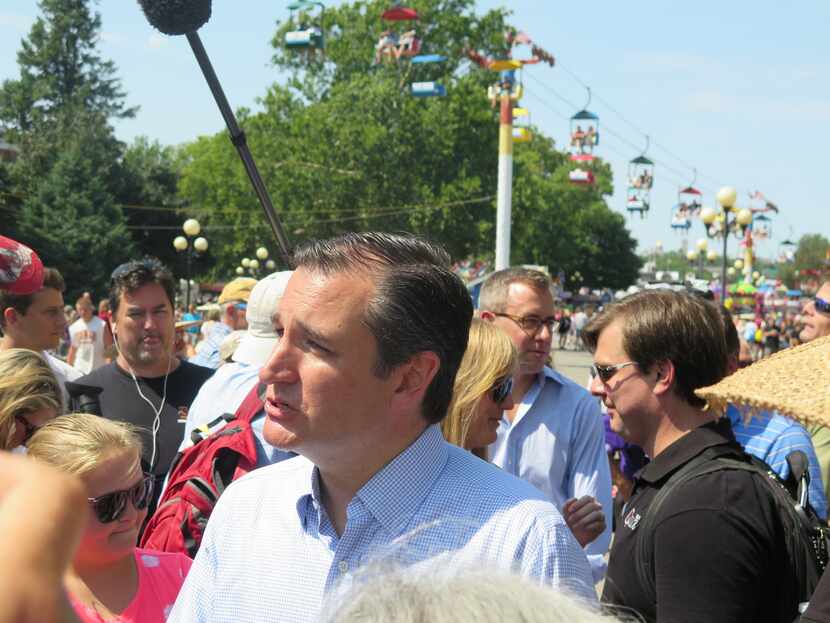 Sen. Ted Cruz campaigned for the GOP presidential nomination at the Iowa State Fair on Aug....
