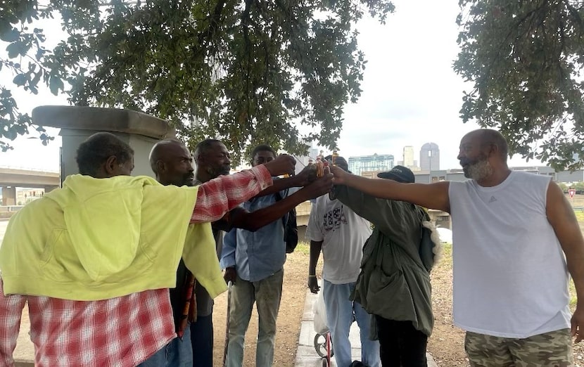 Kenneth McGlothurn's "street family" on Cesar Chavez Boulevard raises shots of cinnamon...