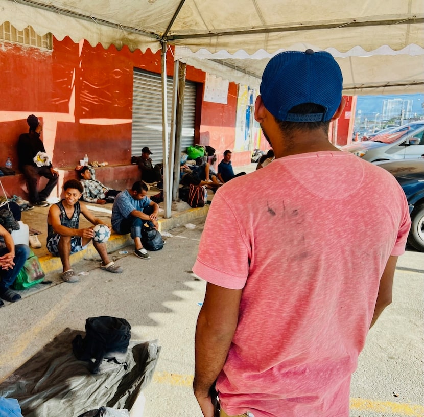 Francisco Contreras, a migrant from Guatemala, stands outside Casa Indi, a sprawling migrant...