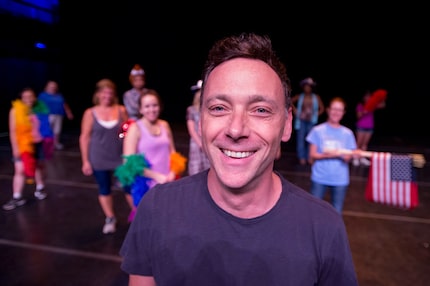 Larry Keigwin, with the performers of Bolero Texas.