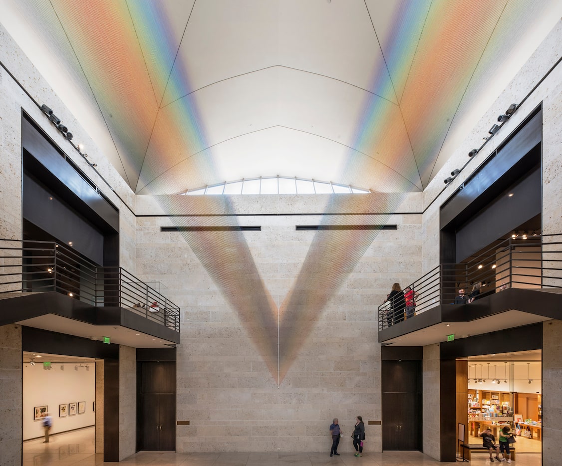 Plexus 34 by Gabriel Dawe, installed at the Amon Carter Museum of American Art, August 2016.