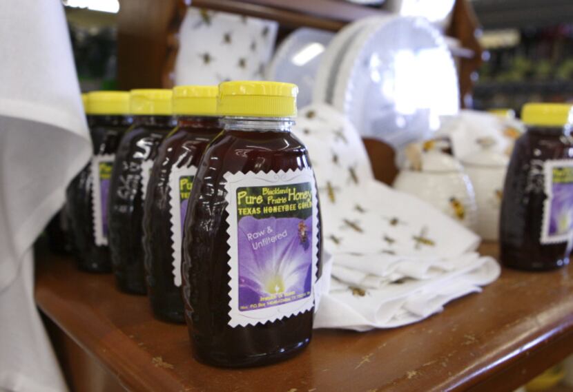 Local honey from Texas Honeybee Guild at Gecko Hardware in Northlake Shopping Center.