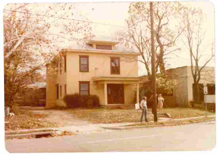 A vintage photo of The Family Place's first shelter in a residential house.