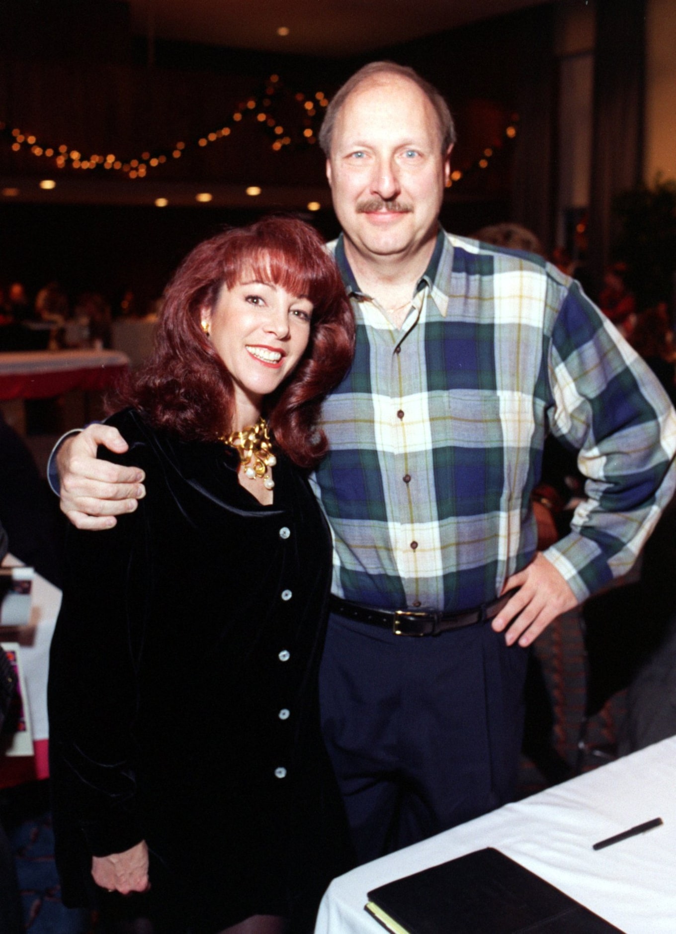 Shiela Tessler and Norm Hitzges at  the Press Club of Dallas' Authors & Autographs 1995 at...