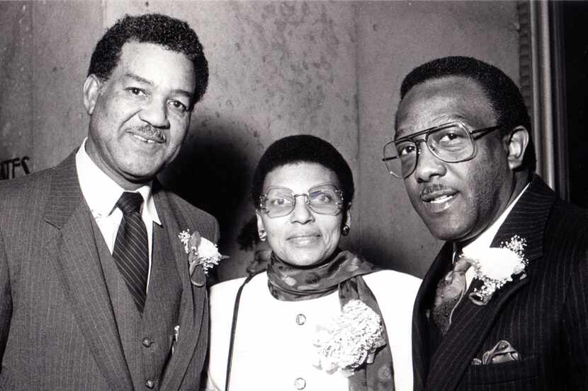 From left: William Thomas and Mavis and Richard Knight Jr. are seen in a Fete Set photo from...