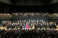 Violin soloist Anne-Sophie Mutter, music director Fabio Luisi and the Dallas Symphony...