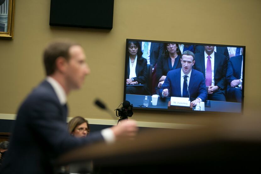 Mark Zuckerberg, chief executive of Facebook, testifies before the  House Energy and...
