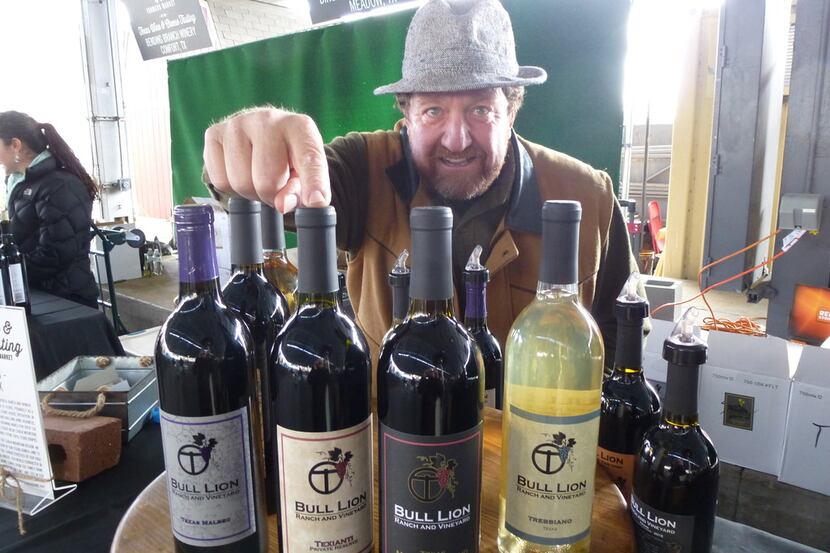 Owner Chuck Tordiglione helped pour his Bull Lion Ranch and Vineyard wines at the Dallas...