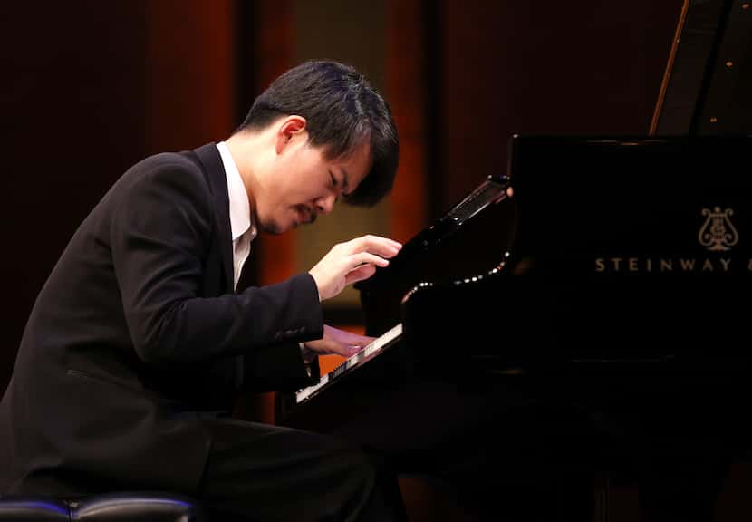 Pianist Honggi Kim performs in the semifinal round of the 2022 Van Cliburn International...