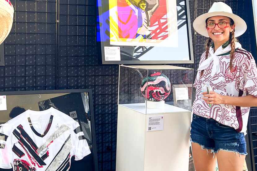 Local artist Dora Reynosa designed two jerseys with Toyota for the Gold Cup 2023. Photo of...