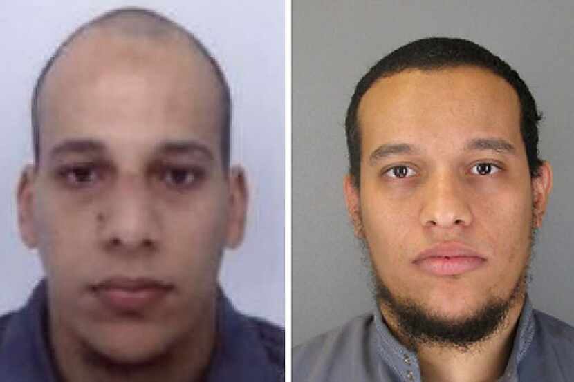 French police distributed these handout photos of brothers Cherif Kouachi (left), 32, and...