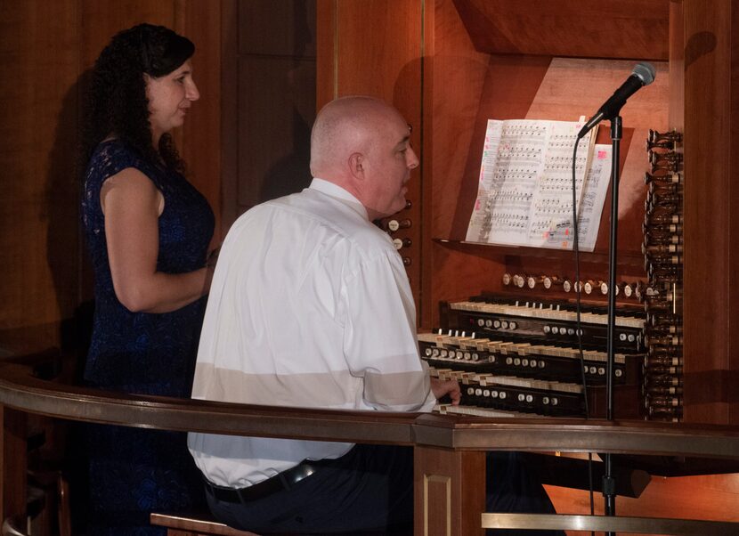 Organist Thomas Heywood performs at the Morton H. Meyerson Symphony Center.