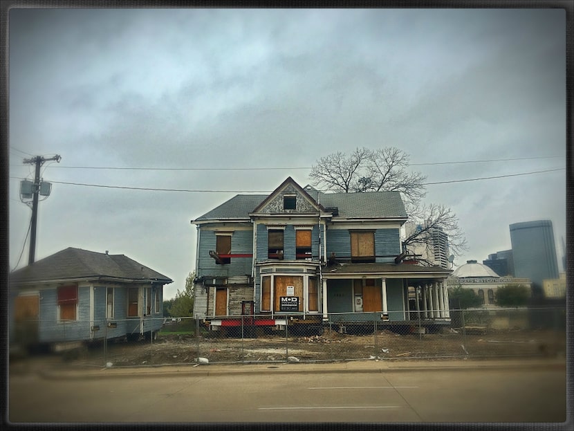 The Rosenfield House — better known as The Blue House — in the days before its move to a...