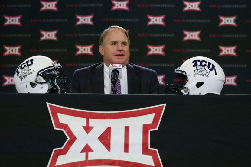 Gary Patterson, seen here at Big 12 media days, is starting his 17th season as TCU's head...