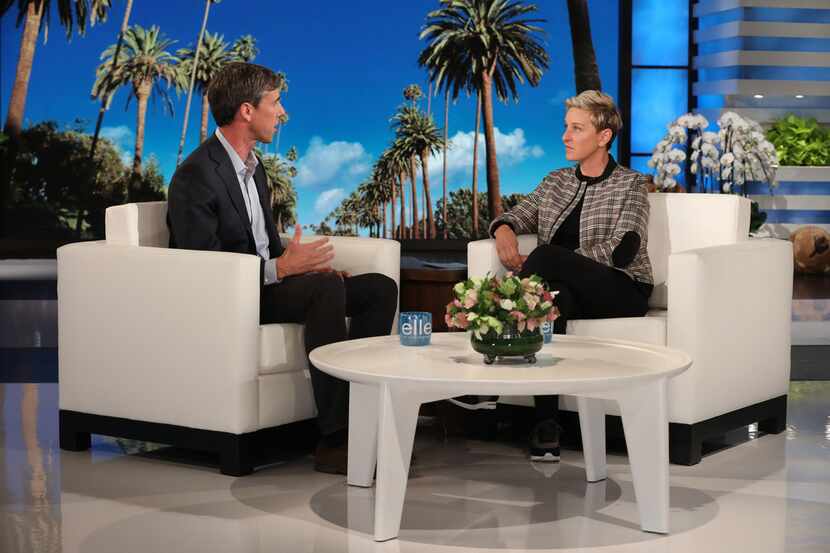 Ellen DeGeneres and U.S. Rep. Beto O'Rourke of Texas chat  on The Ellen DeGeneres Show.