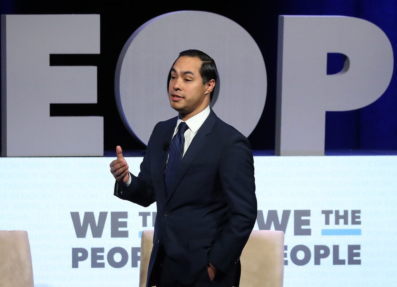 Former HUD secretary Julian Castro speaks at the We the People" summit featuring 2020...