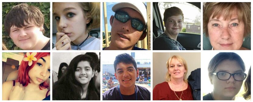 Top row, left to right: Jared Black, Shana Fisher, Christian Garcia, Aaron Kyle McLeod,...