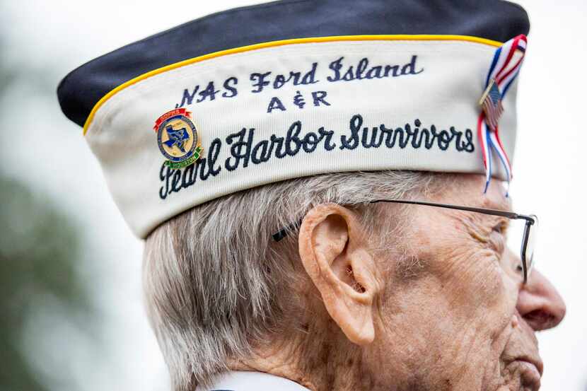 Pearl Harbor veteran Aaron Cook, 94, of Houston, who was at Ford Island during the attack on...