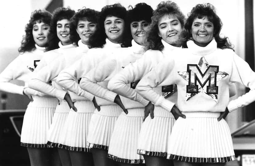 From left: Newman Smith High School drill team members Beth Simmons, Sally Suiter, Jackie...