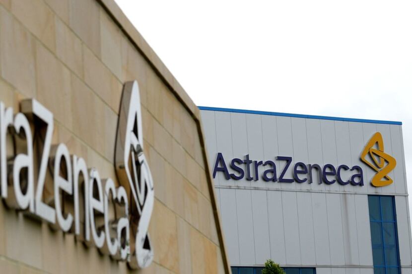 British pharmaceutical company AstraZeneca's manufacturing site in Macclesfield, northwest...