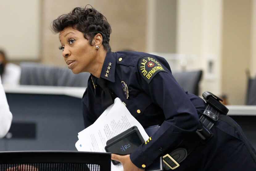 File photo of Dallas Police Chief U. Renee Hall at a September Public Safety committee...