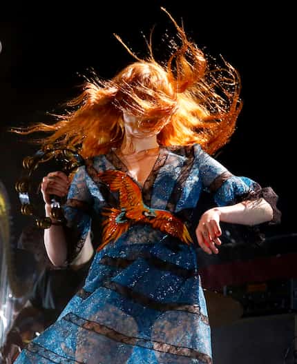 English musician Florence Welch of Florence and the Machine performs at the American...